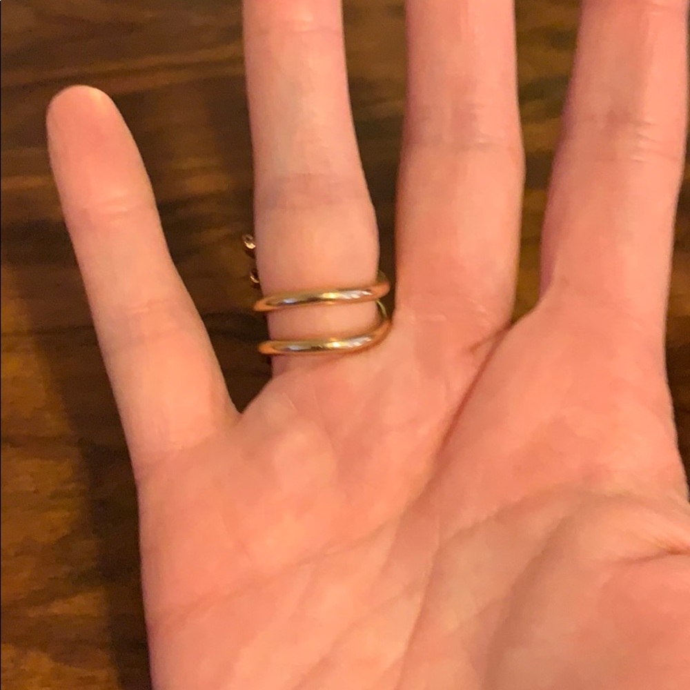 Nib Size 5 Gold Plated Modern Snake Ring - image 3